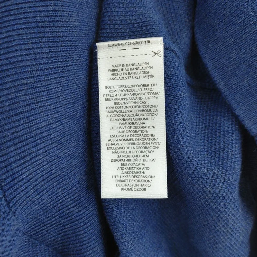 Polo Ralph Lauren Men's Classic 1/4 Zip Pullover Sweater Navy Heather Large